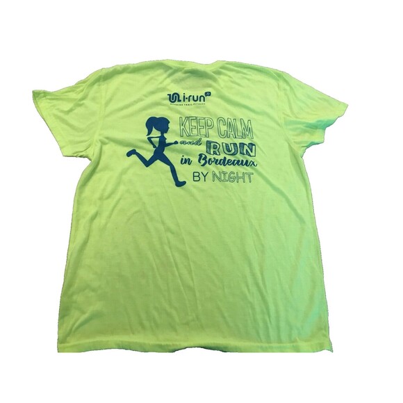 Marathon de Bordeaux FR Night Running Clique Yellow Reflective Shirt Women's, M - Picture 2 of 7